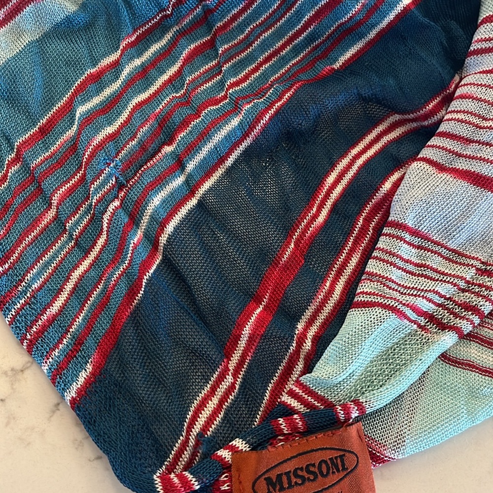 MISSONI 100% Viscose Made in Italy 90” x 16” scarf - Picture 3 of 4